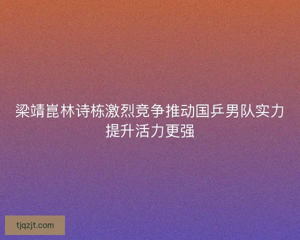 梁靖崑林诗栋激烈竞争推动国乒男队实力提升活力更强 梁靖崑林诗栋激烈竞争推动国乒男队实力提升活力更强